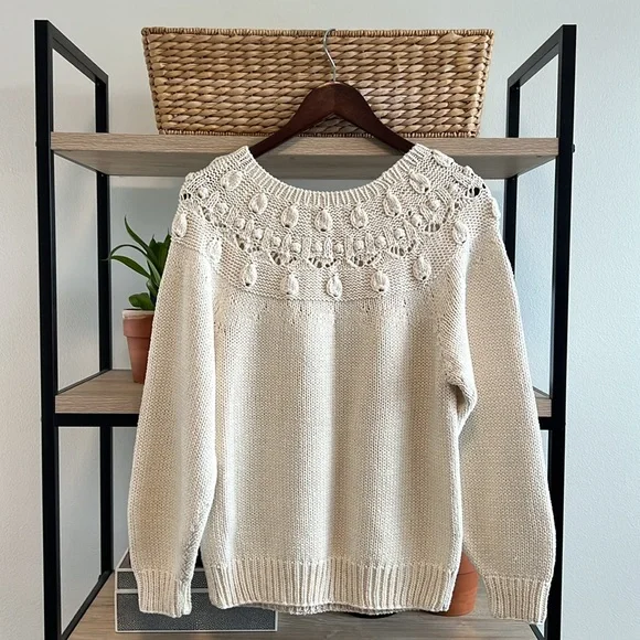 Vintage Jantzen Silk Blend Knitted By Hand Textured Sweater, M - Picture 6 of 8